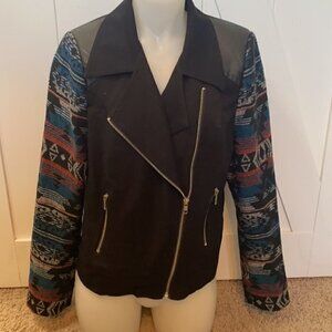 Daniel Rainn Aztec boho western moto jacket Sz S